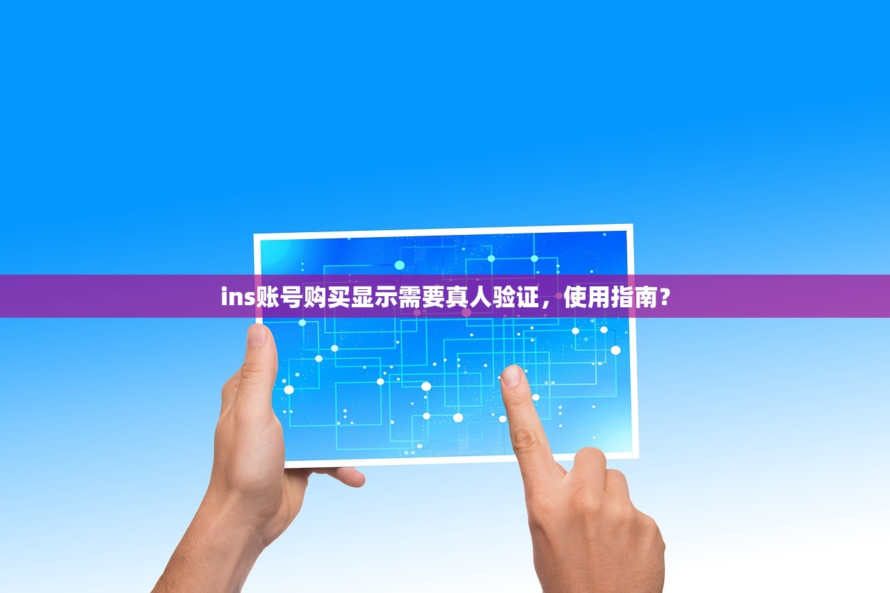 ins账号购买显示需要真人验证,使用指南?