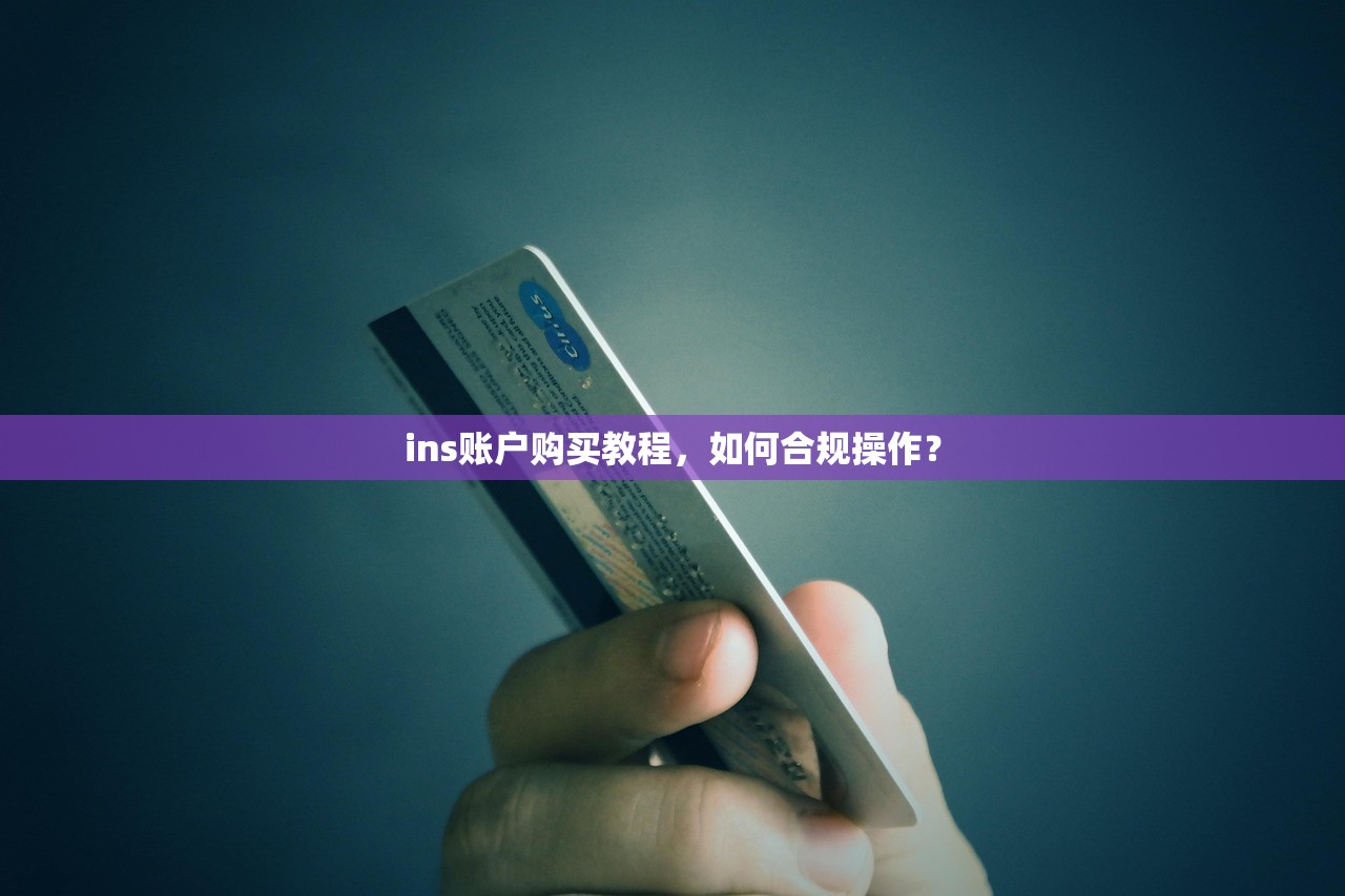 ins账户购买教程,如何合规操作?