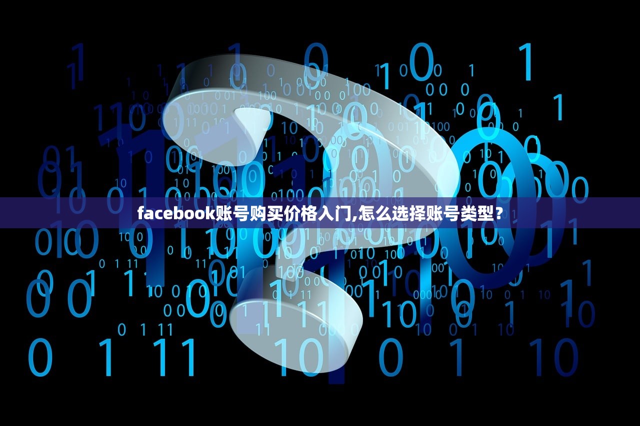 facebook账号购买价格入门,怎么选择账号类型？
