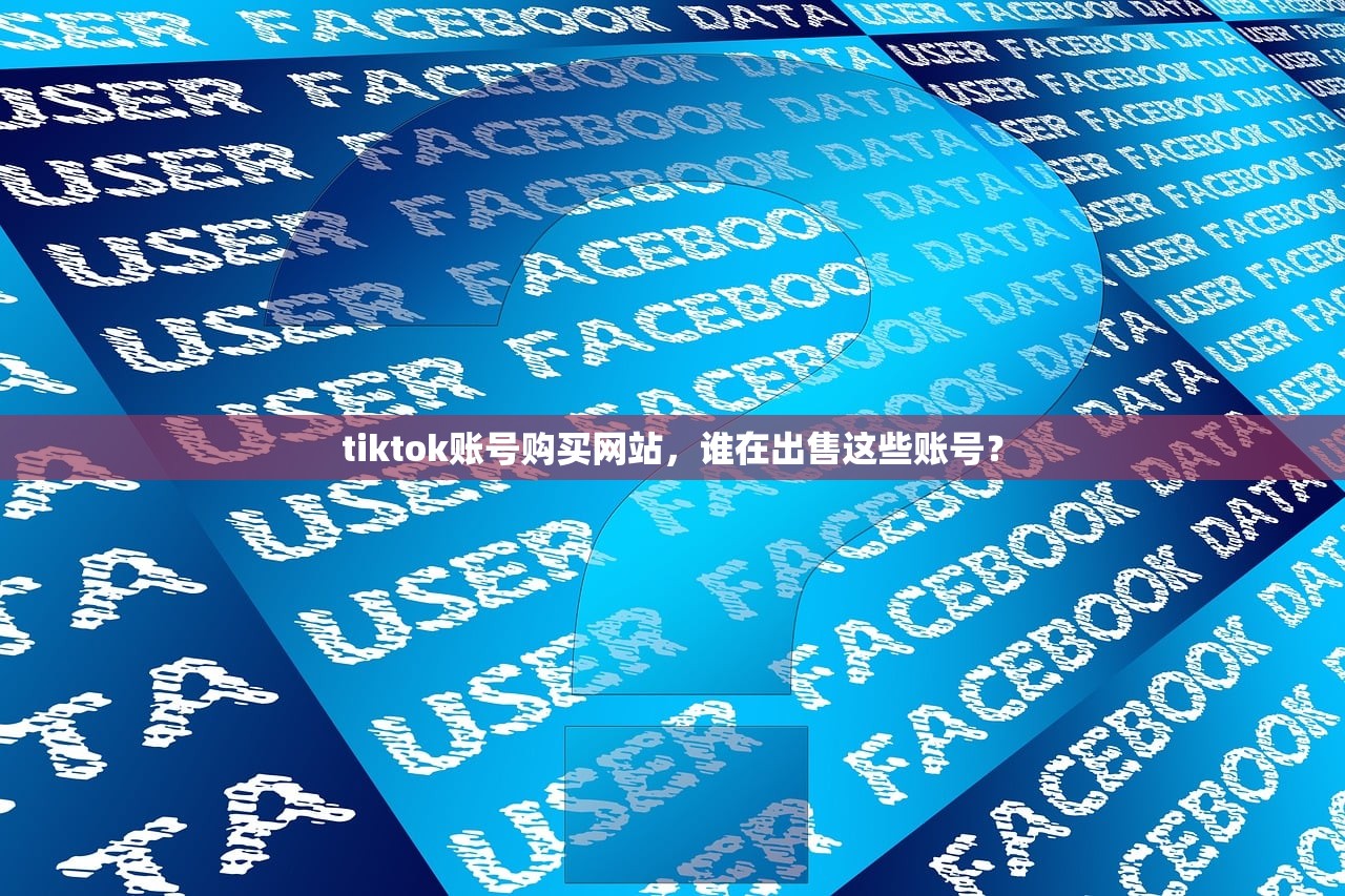 tiktok账号购买网站,谁在出售这些账号?